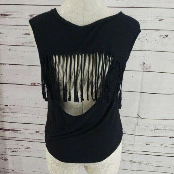 Ocasion Black Cross sleeveless cutout large Shirt‎ - Picture 5 of 7